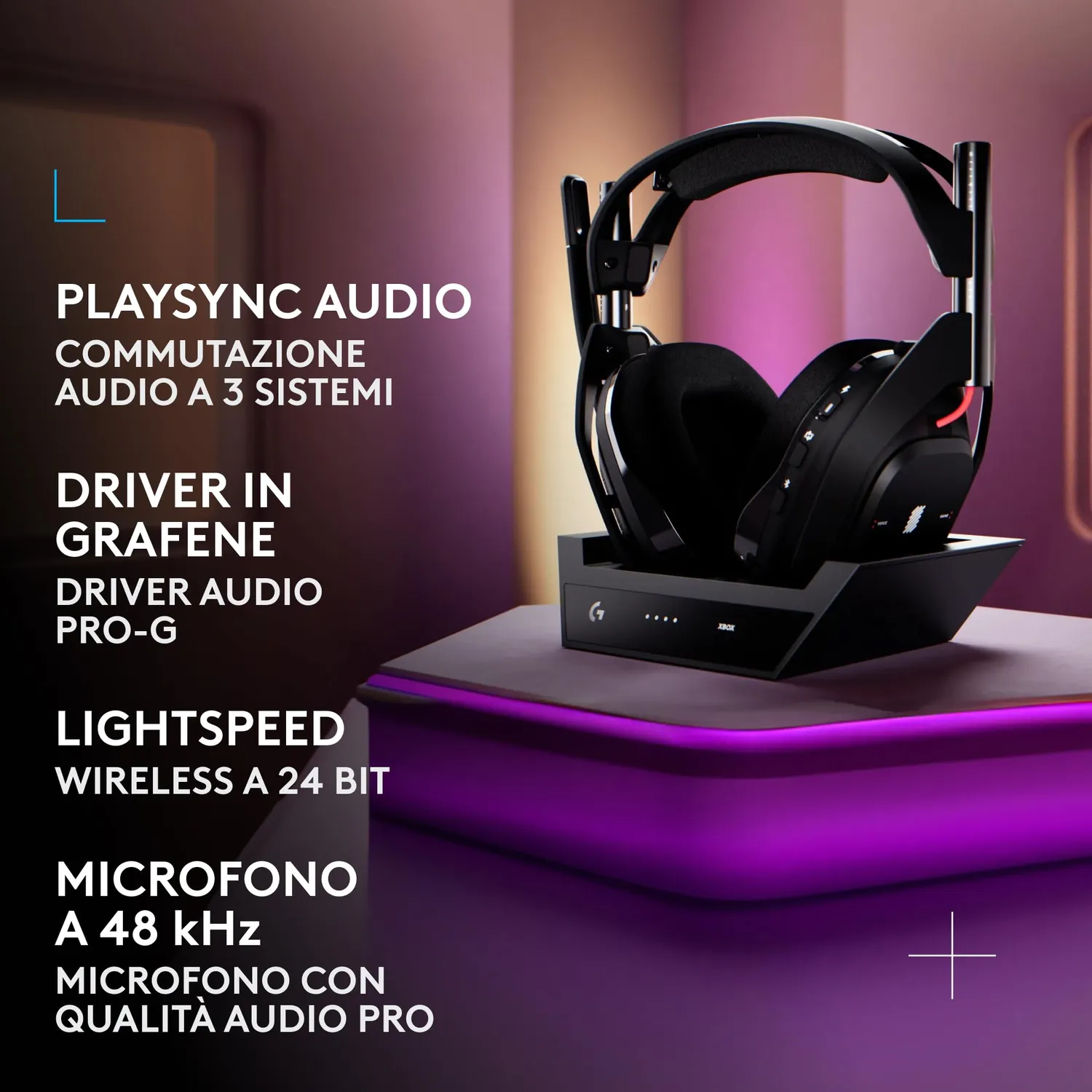 Logitech G Astro A50 cuffie gaming wireless base 24 bit