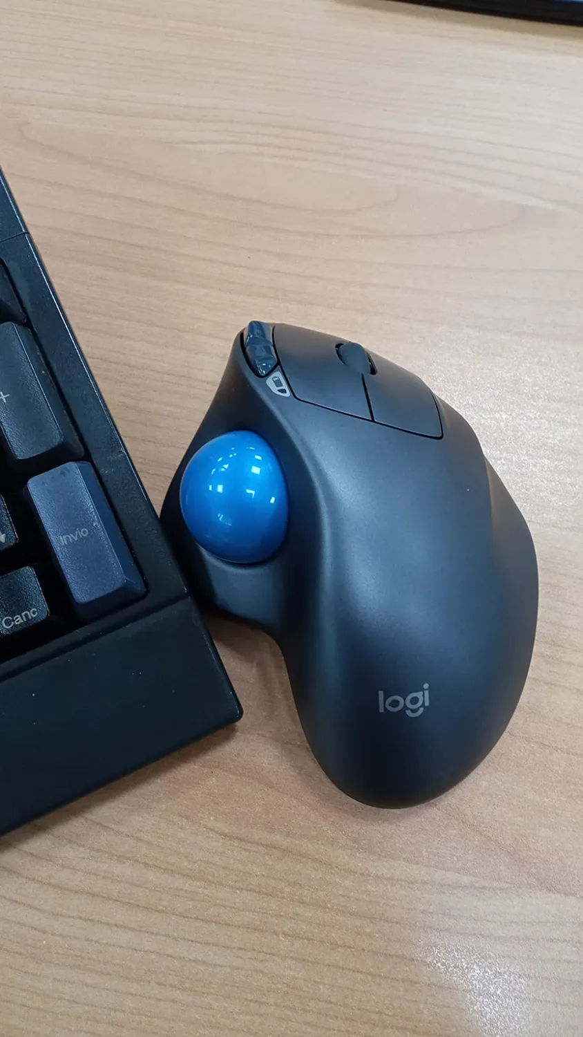 Logitech M570 mouse trackball wireless nero