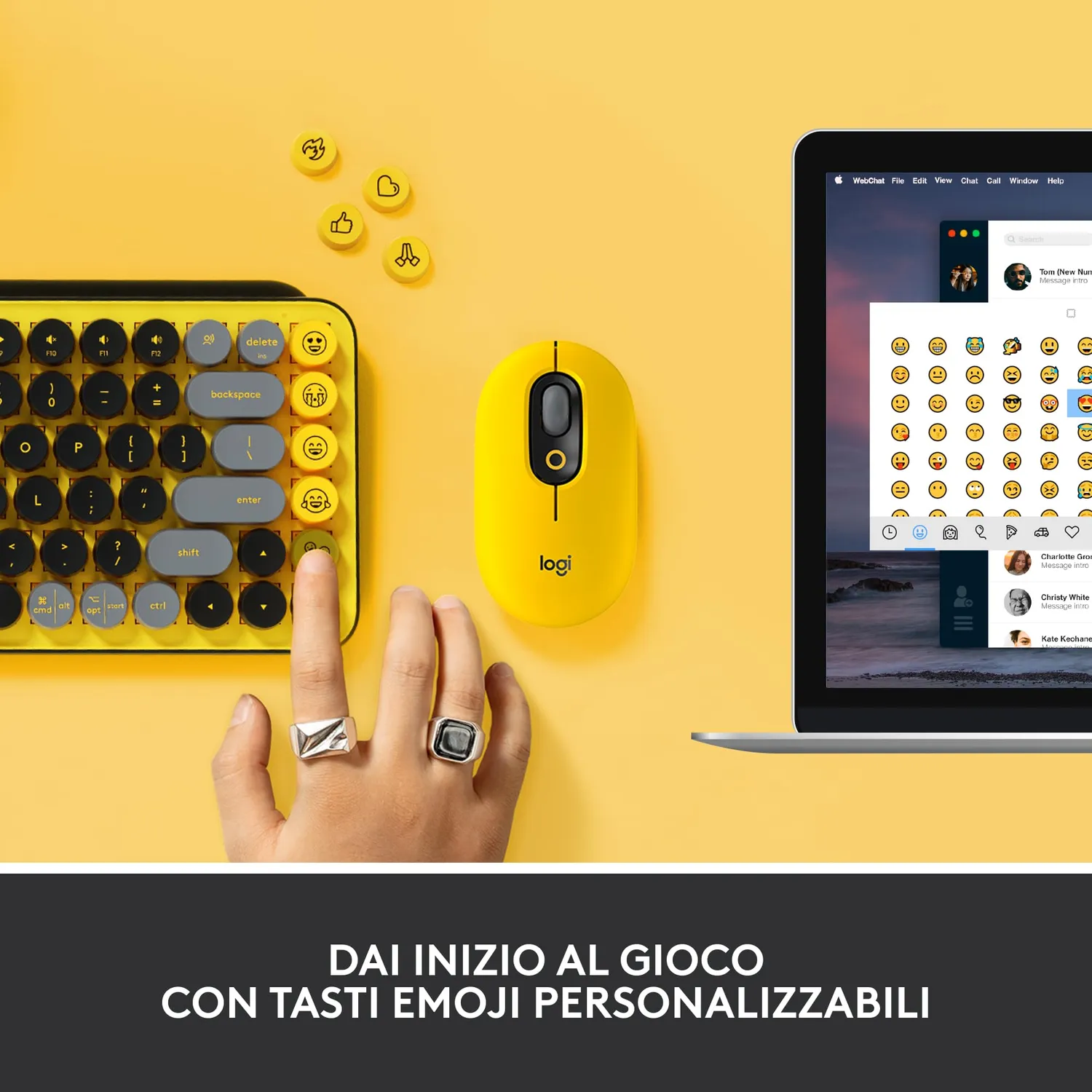 Logitech POP Keys tastiera meccanica wireless Blast ITA