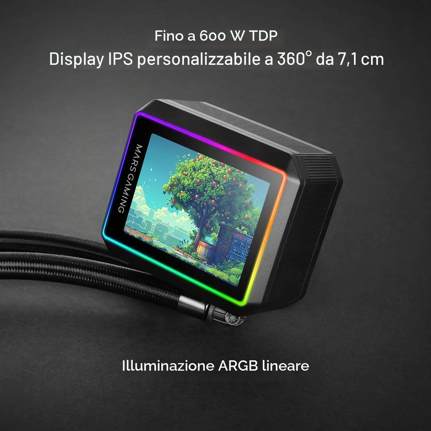 Mars Gaming ML-VISIONII360 Dissipatore Liquido Nero Display