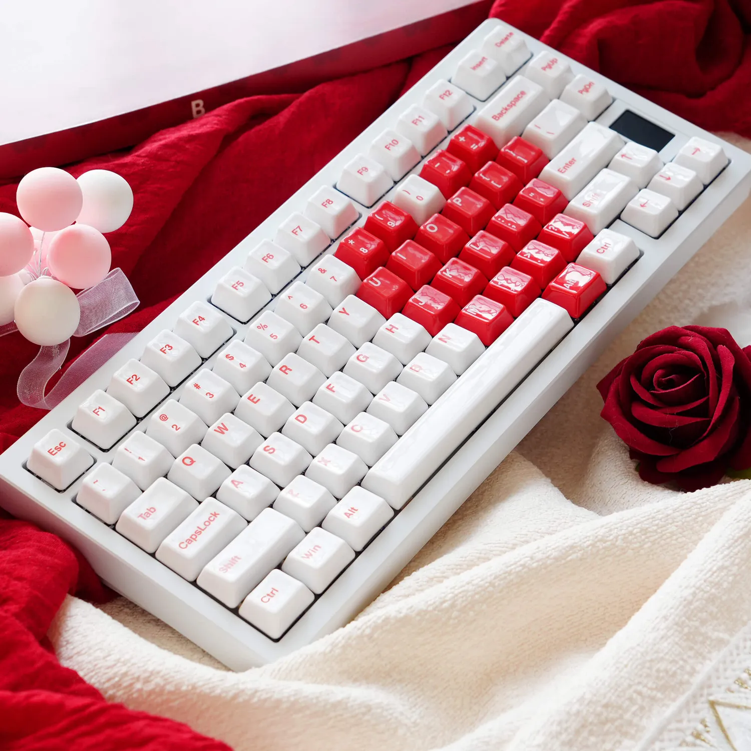 Cerakey Heart of Love keycap ceramica Red Heart
