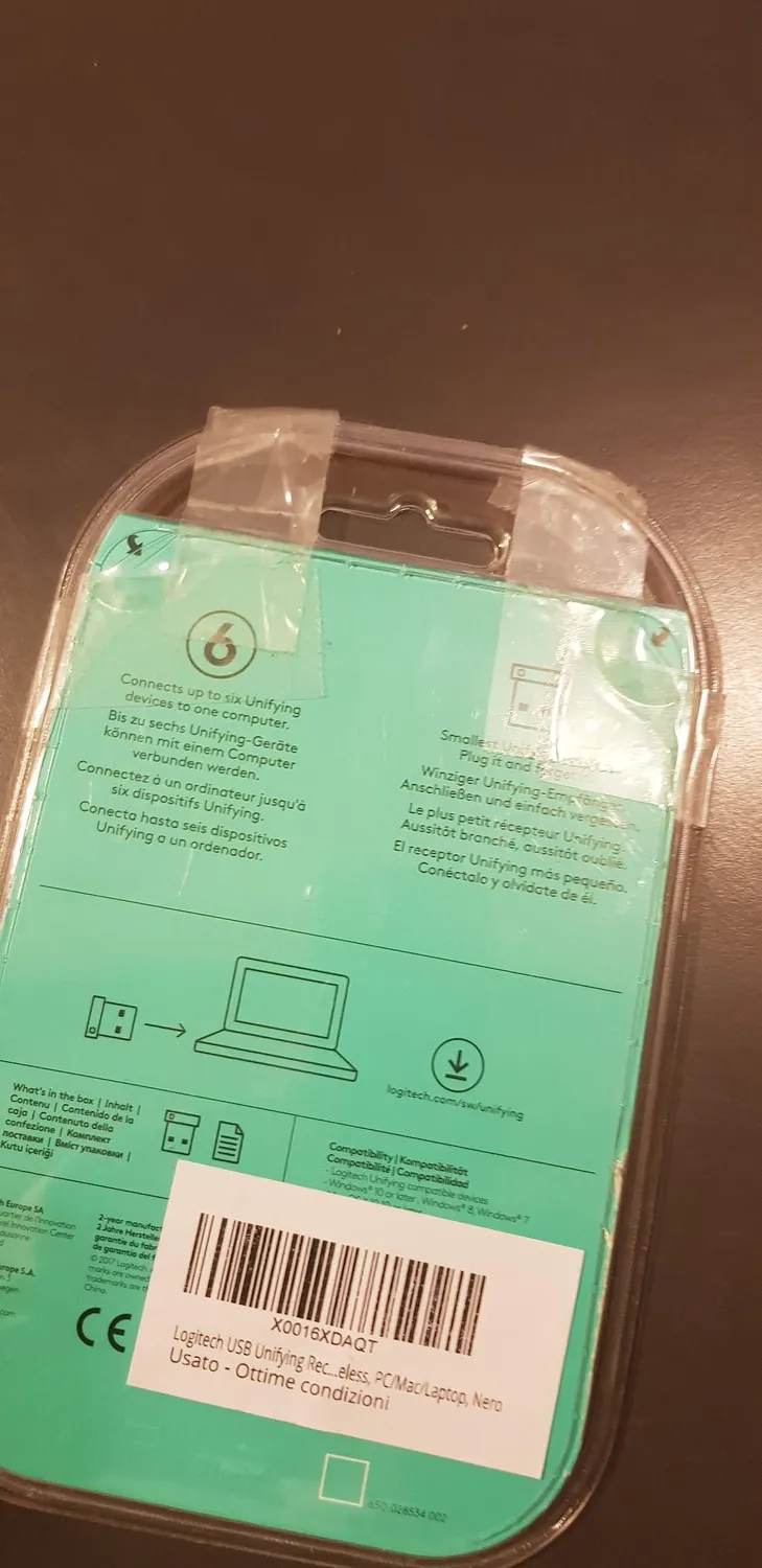 Logitech Unifying ricevitore USB 2,4 GHz per 6 dispositivi