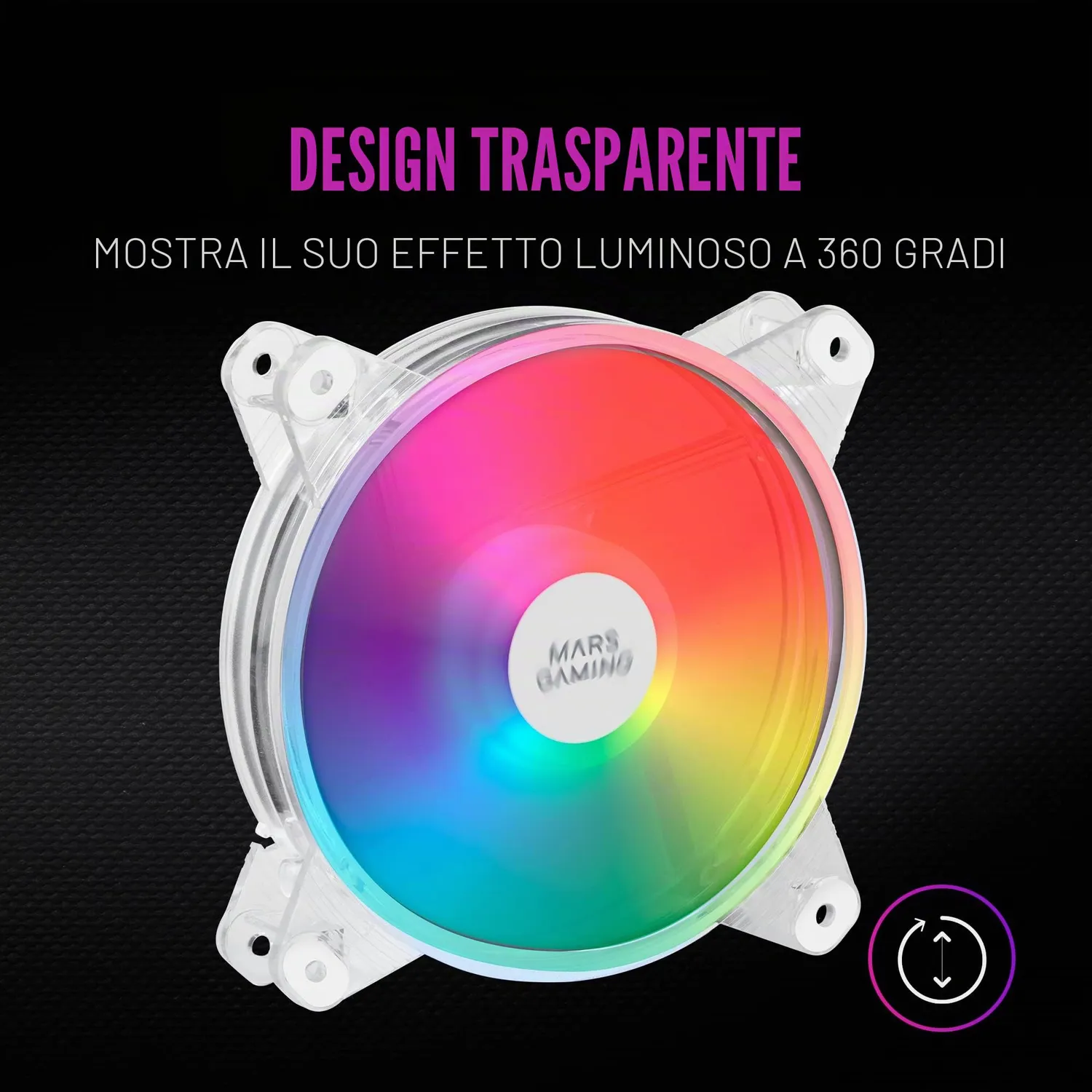 Mars Gaming MFD Ventola 120mm RGB Trasparente