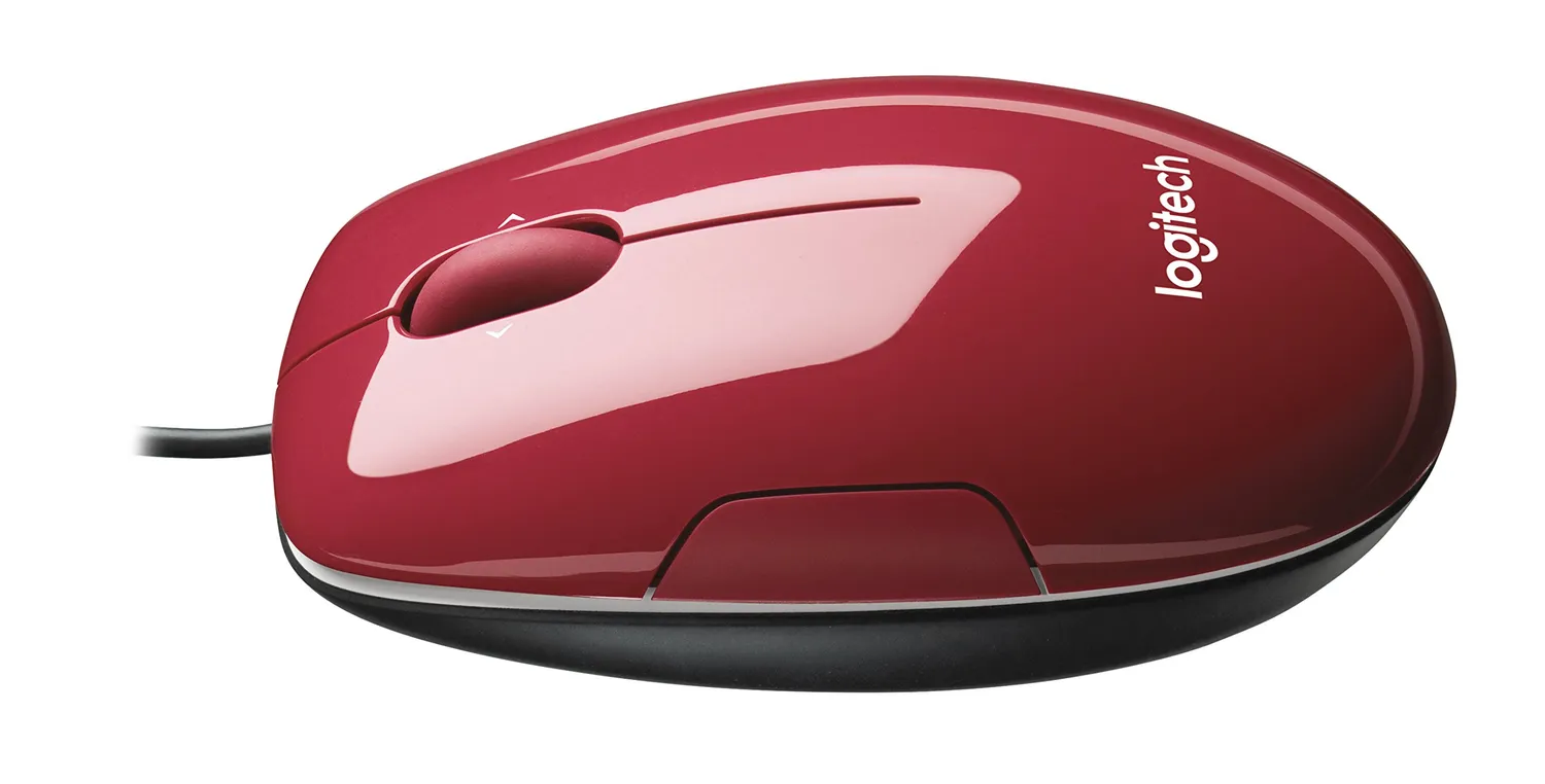 Logitech M150 mouse con filo rosso laser