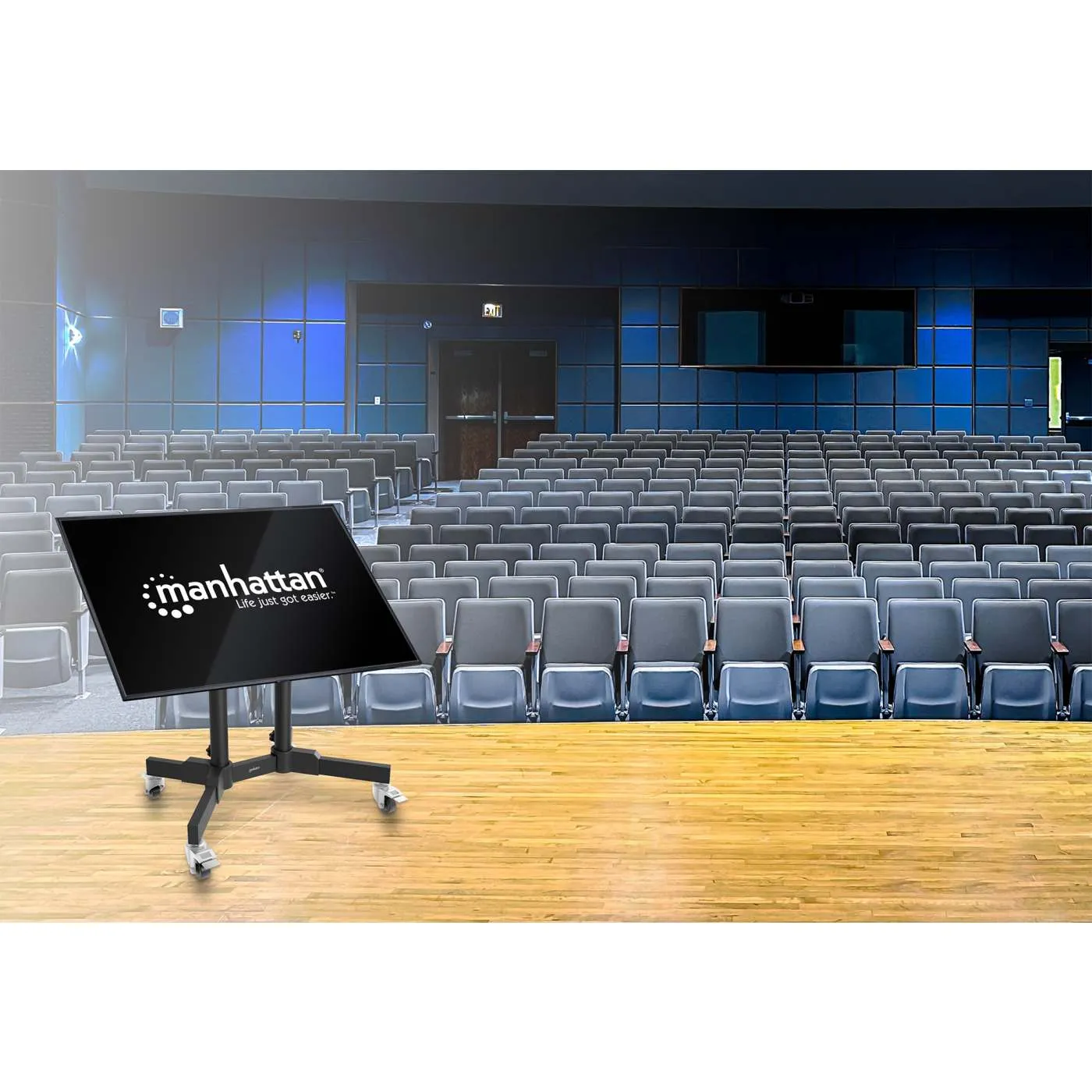 Manhattan Carrello TV regolabile 23-70" nero 40 kg