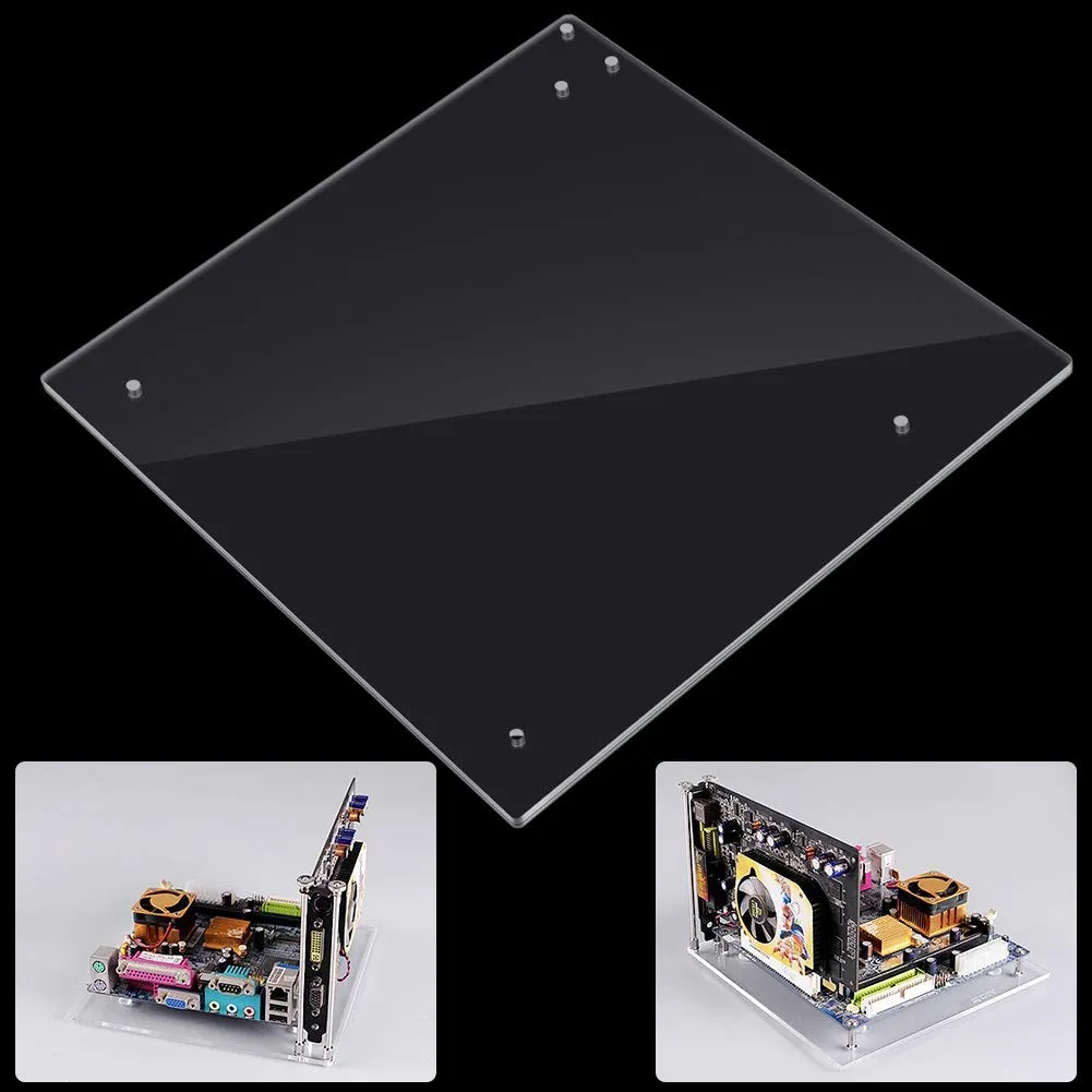 Zunate Supporto ITX Case PC Open Frame Acrilico Trasparente