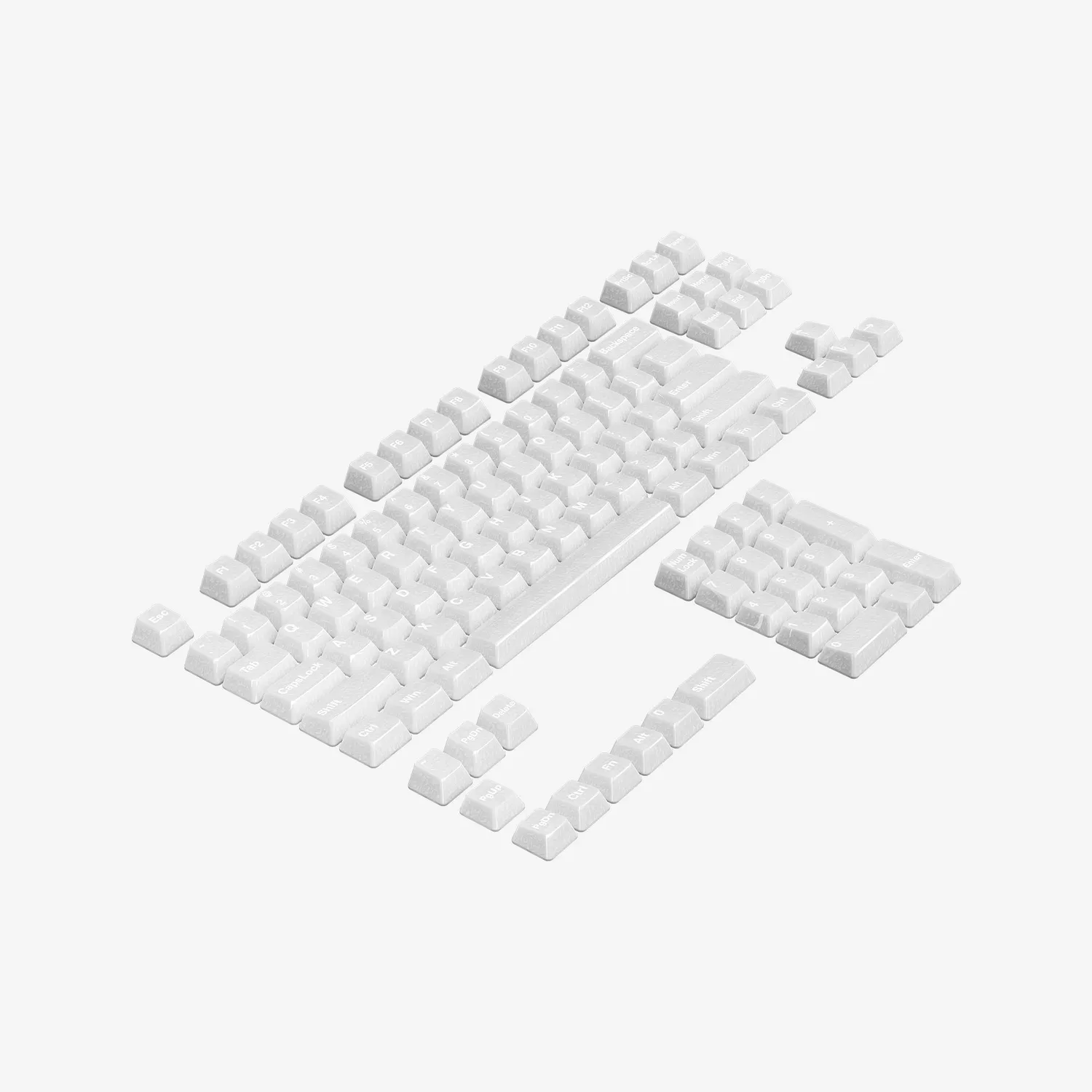 Cerakey V2 Full Set keycap ceramica White Crazed 113 tasti
