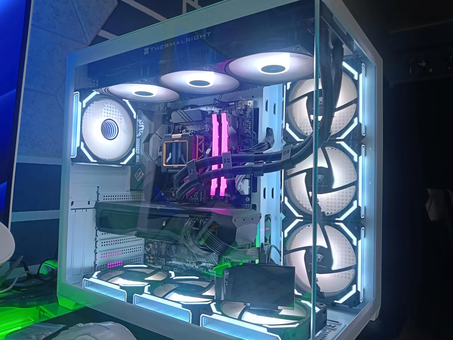 Mars Gaming MCV5 case PC ATX bianco vetro panoramico