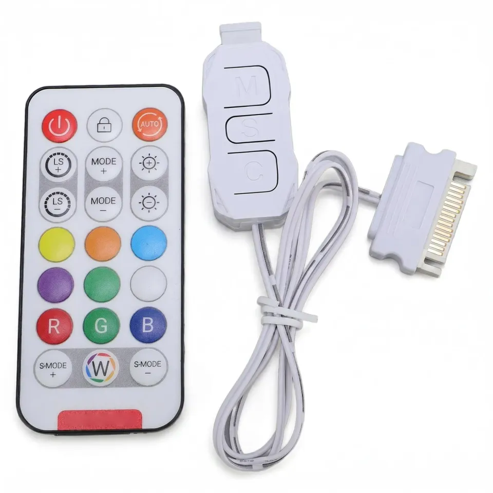 Zunate Controller Ventole ARGB 5V 3Pin telecomando 21 tasti SATA