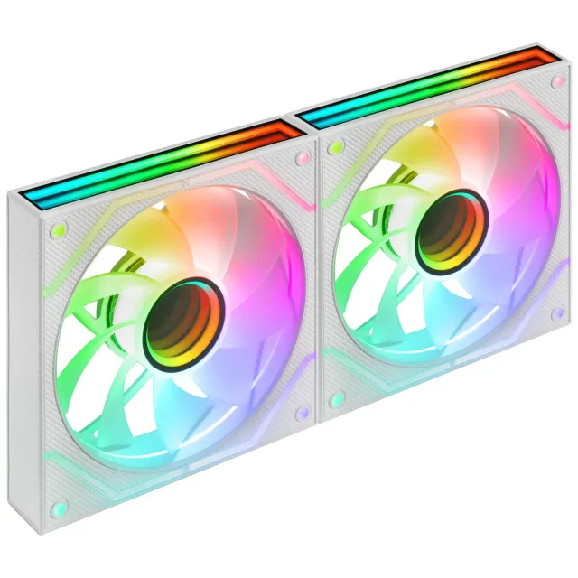 Mars Gaming MF-3DPROX2R ventole PC 120mm kit 2 bianche ARGB