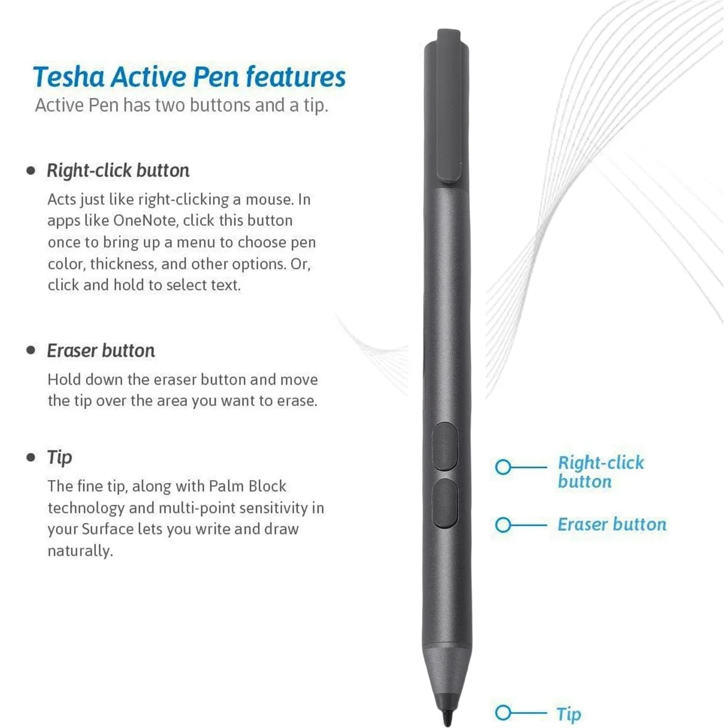 Zunate SA200H Penna Stilo Attiva Bluetooth 4096 Pressione MPP