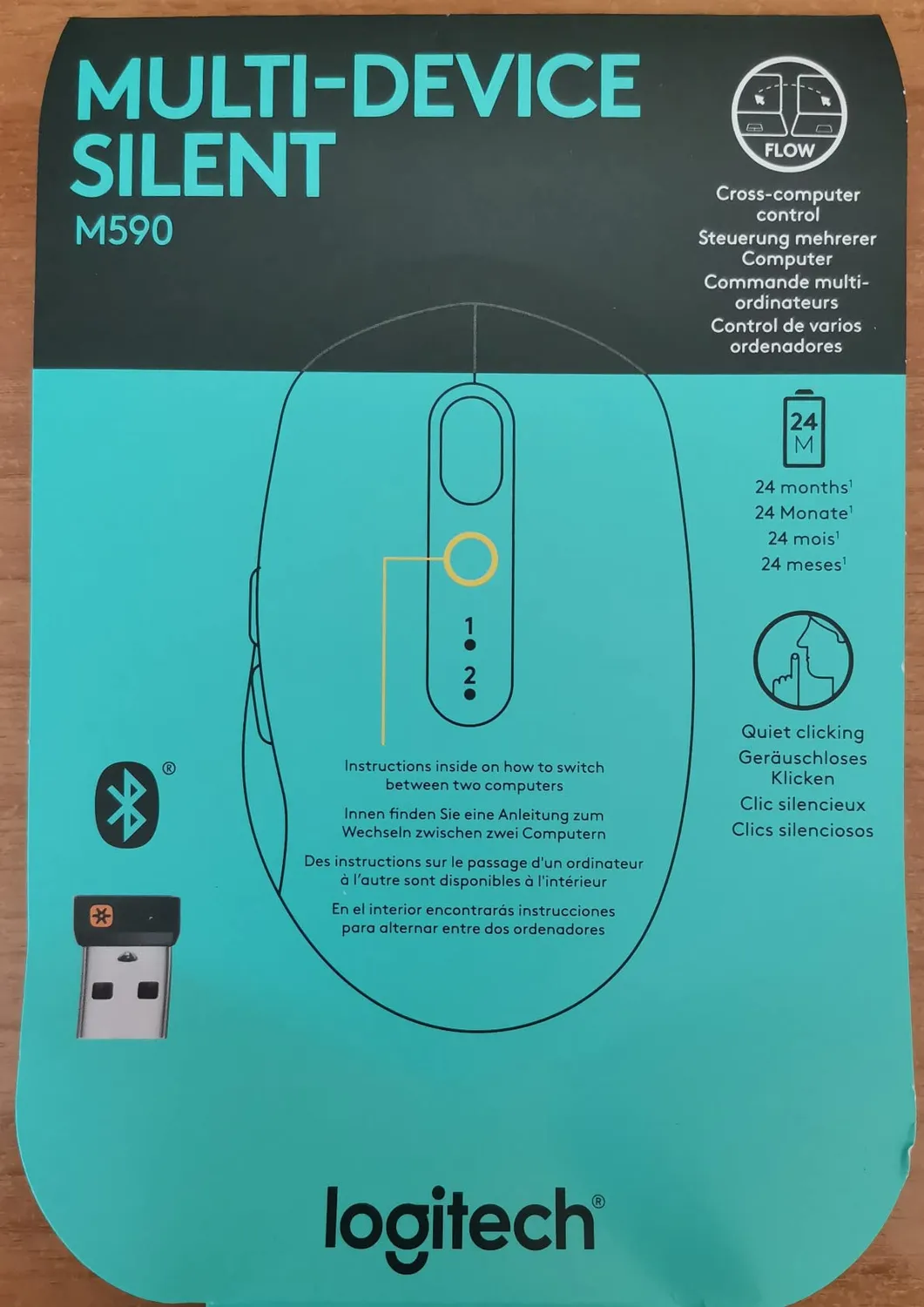 Logitech M590 Mouse Wireless Silenzioso Grafite multidevice