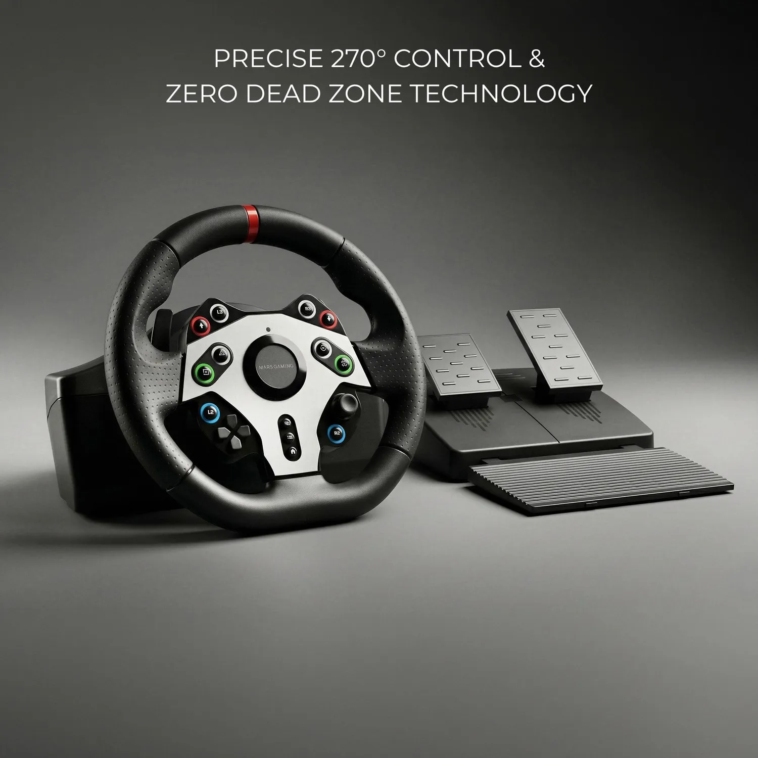Mars Gaming MWH-RSXTWO volante gaming 270° + pedaliera