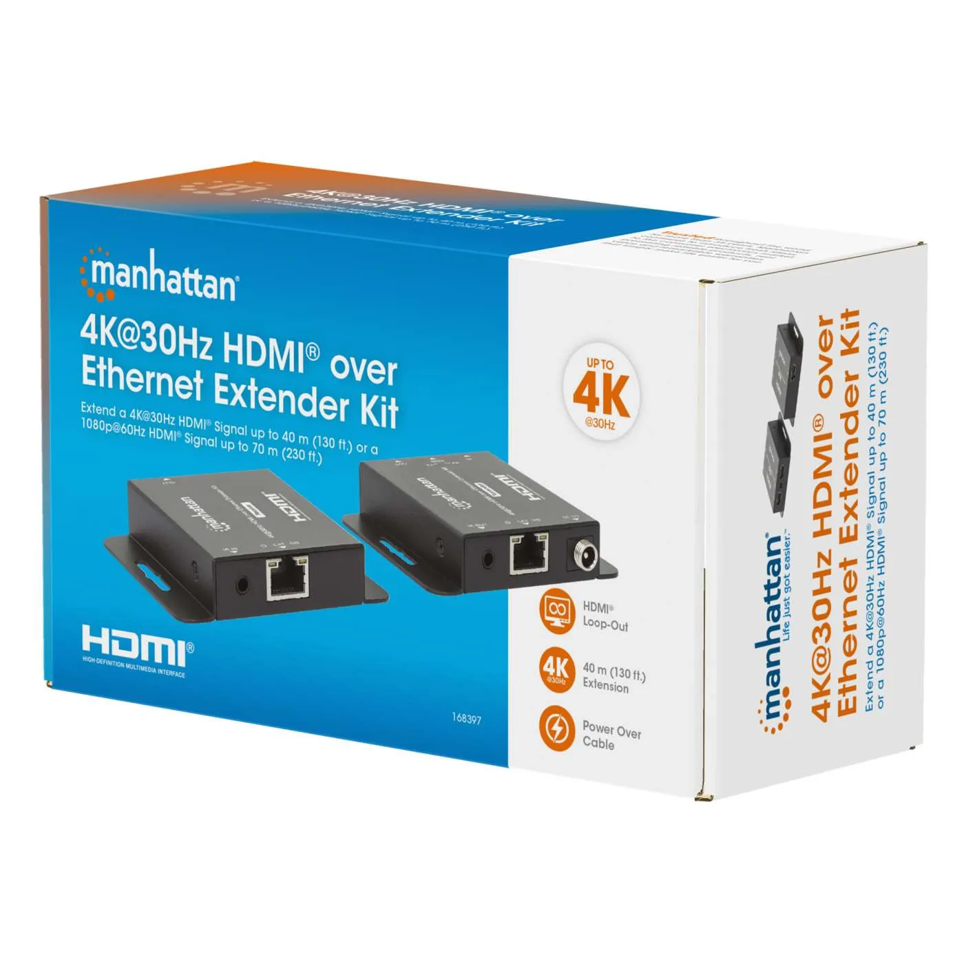 Manhattan 4K@30Hz HDMI Extender Kit ethernet 40 m
