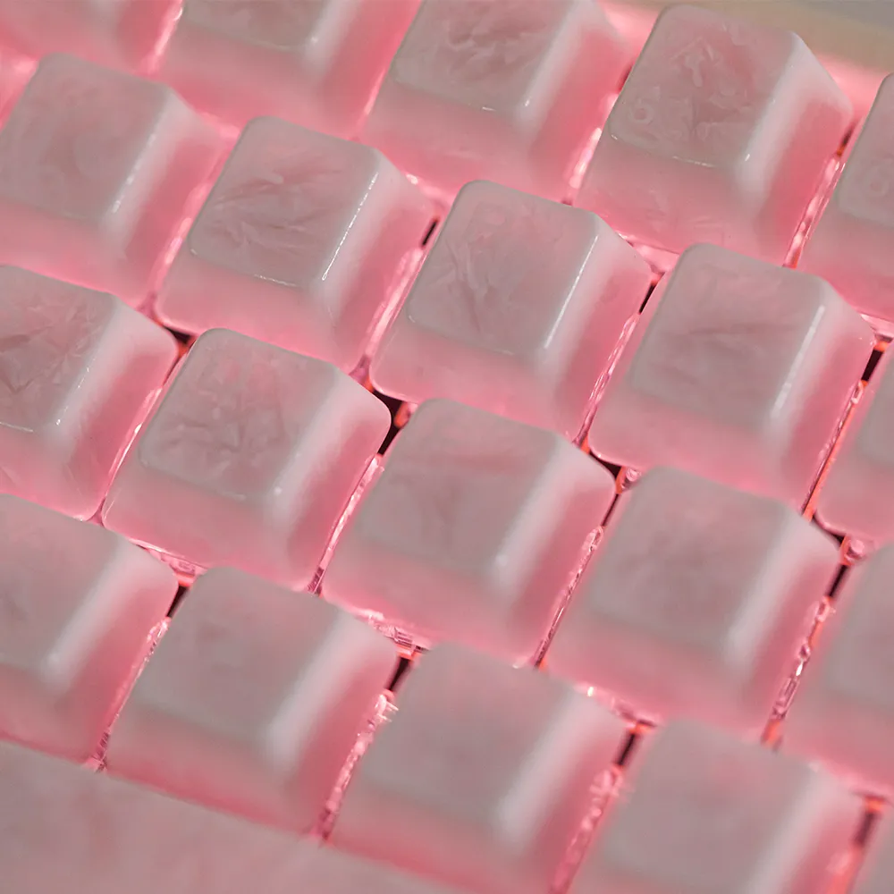 Cerakey V4 Pink Ice Crystal keycap ceramica 116 tasti con legende