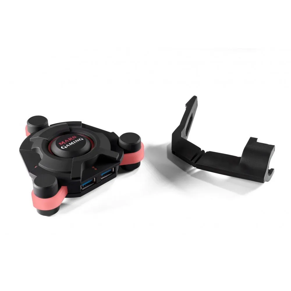 Mars Gaming MMS2 hub USB 3.0 4 porte con bungee mouse LED