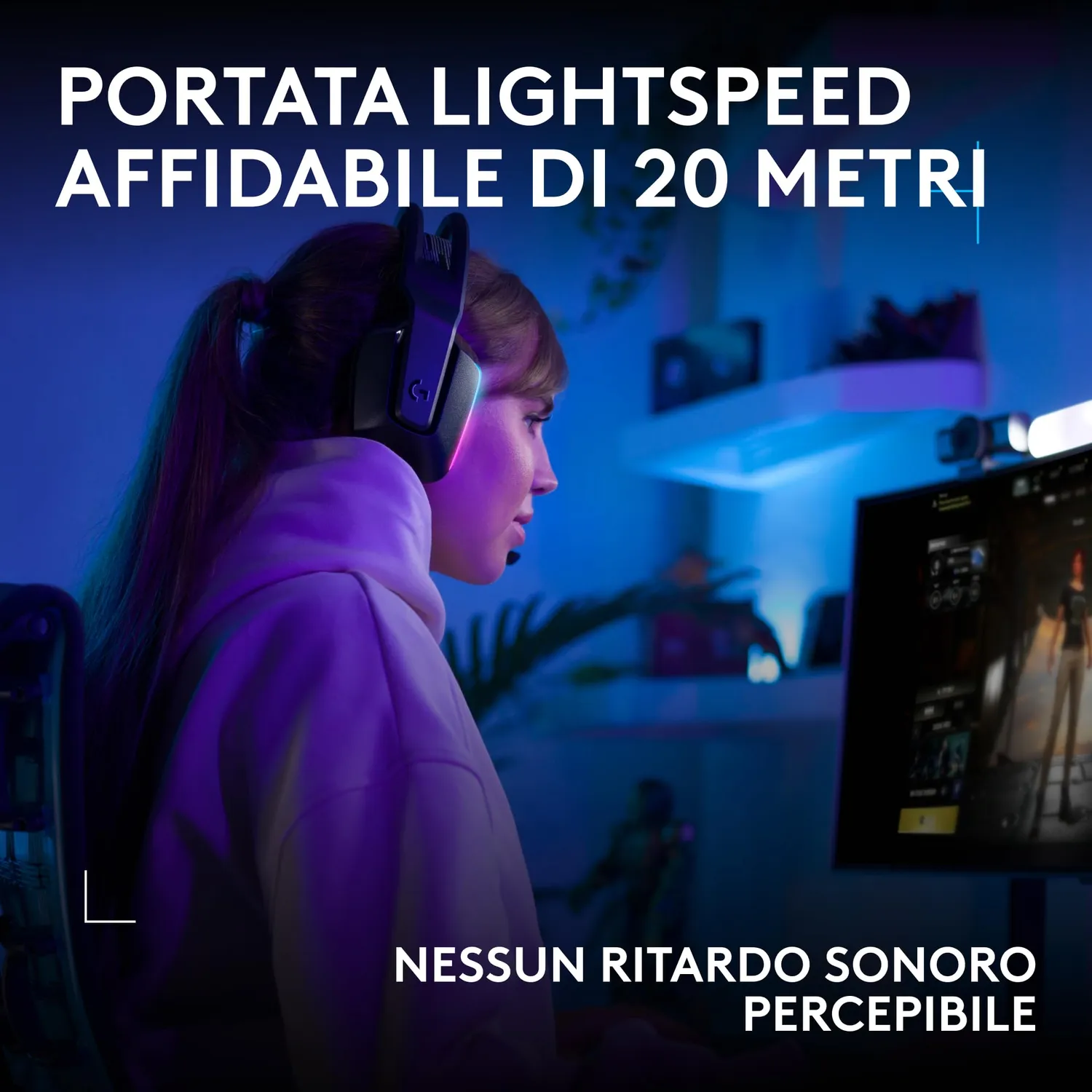 Logitech G G733 cuffie gaming wireless nere