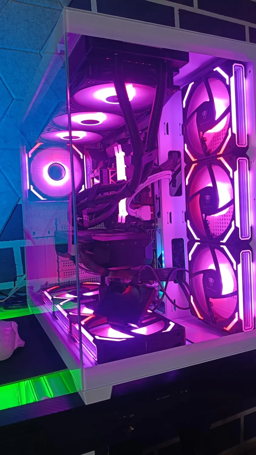 Mars Gaming MCV5 case PC ATX bianco vetro panoramico