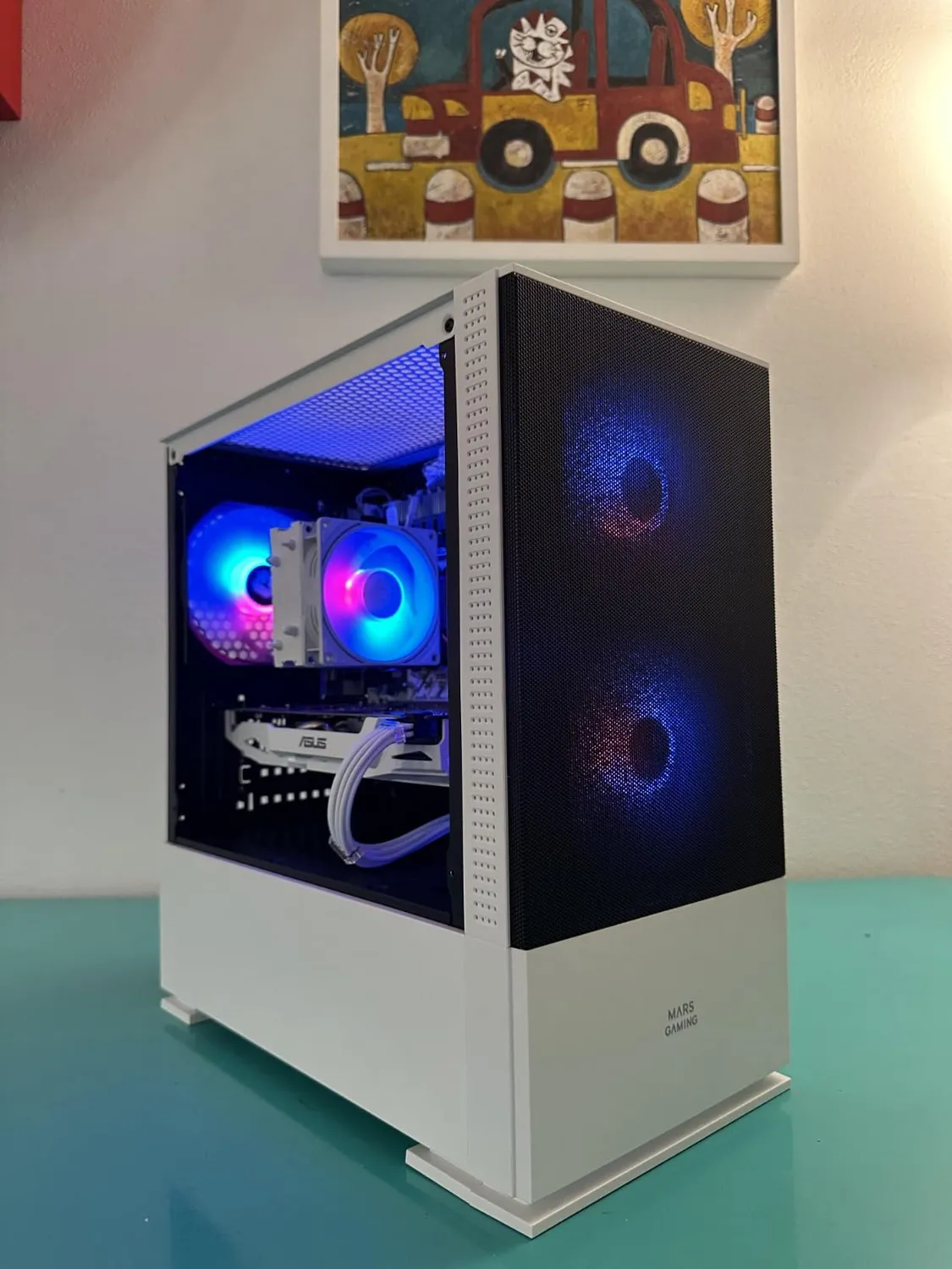 Mars Gaming MC-Z case PC MicroATX bianco mesh RGB