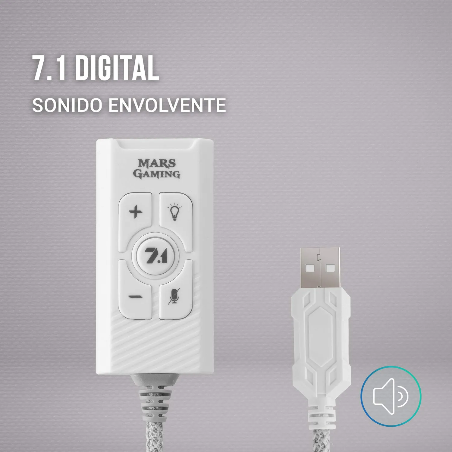 Mars Gaming MSC2W scheda audio USB 7.1 bianca multipiattaforma