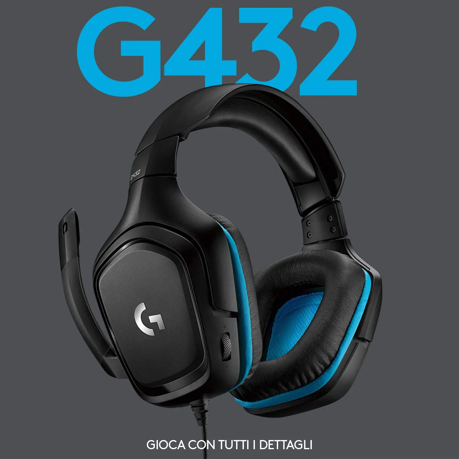 Logitech G G432 Cuffie Gaming Cablate DTS 50mm