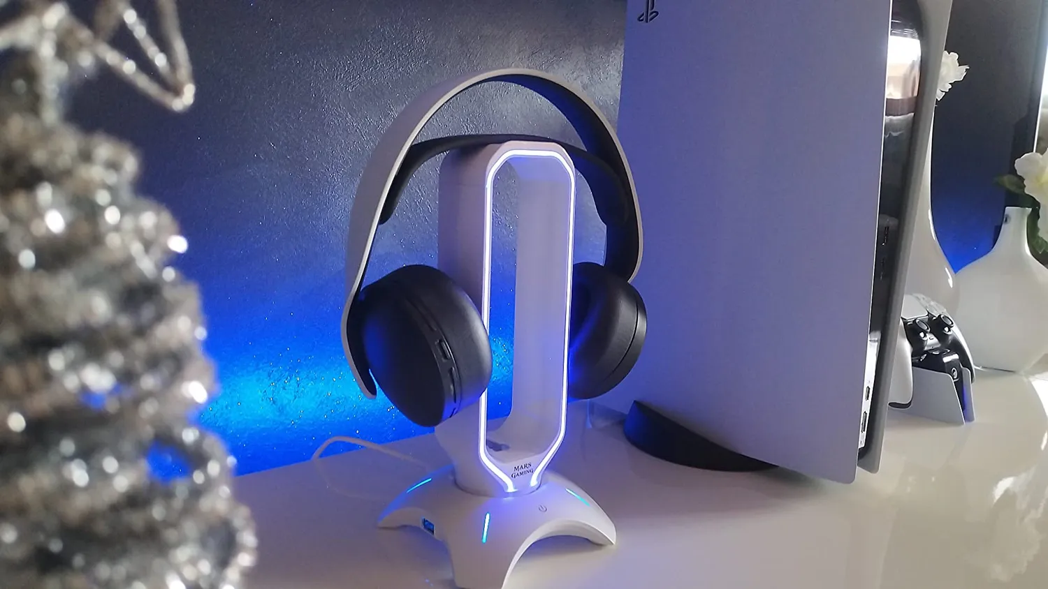Mars Gaming MHHPRO supporto cuffie gaming bianco RGB