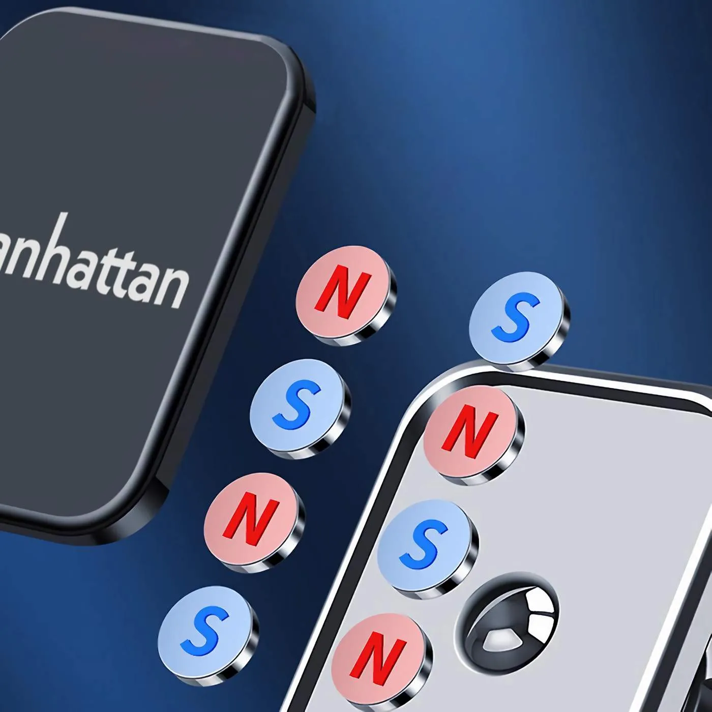 Manhattan Car Supporto Auto Magnetico Cruscotto Nero