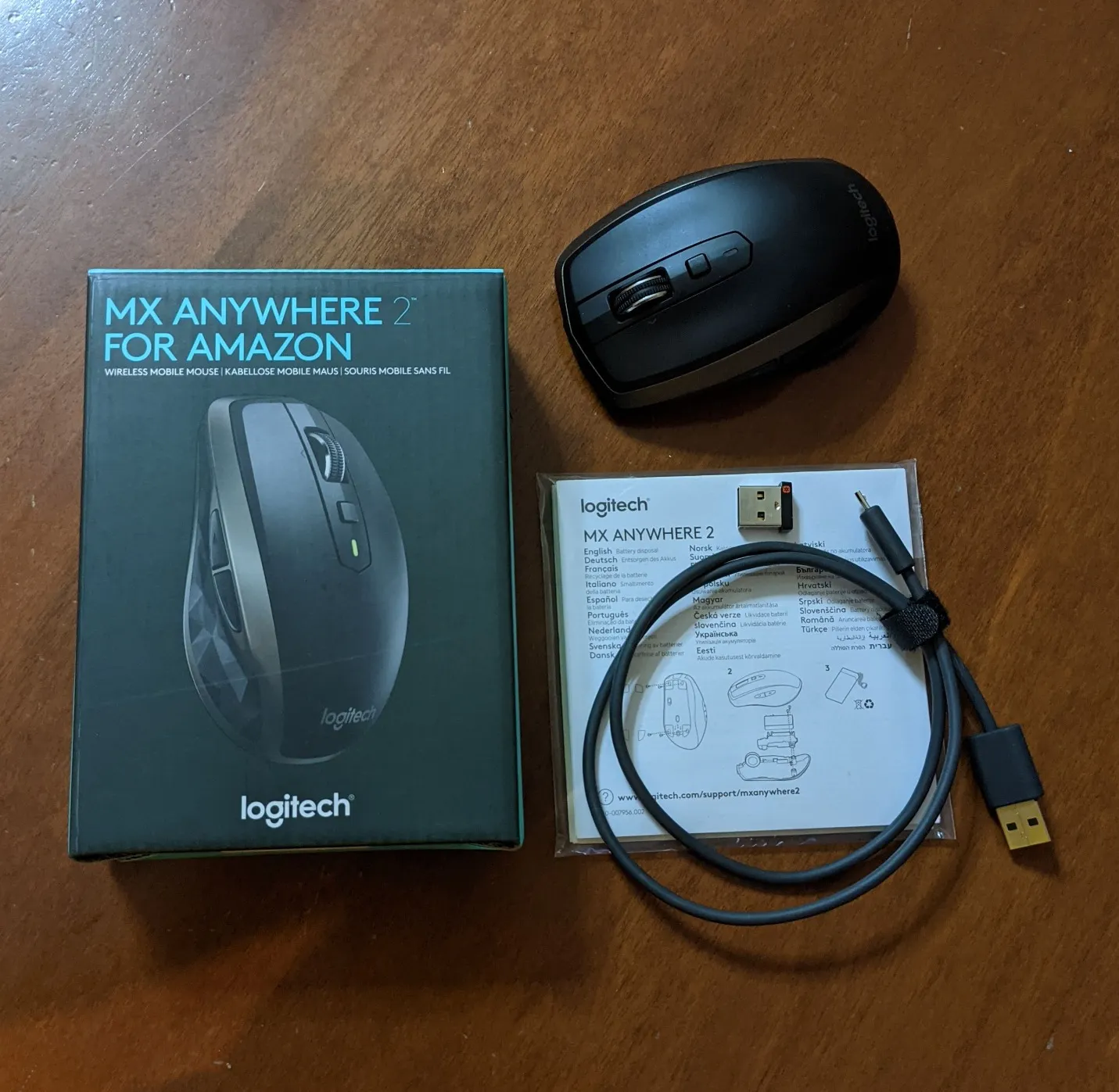 Logitech MX Anywhere 2 mouse wireless grigio Bluetooth