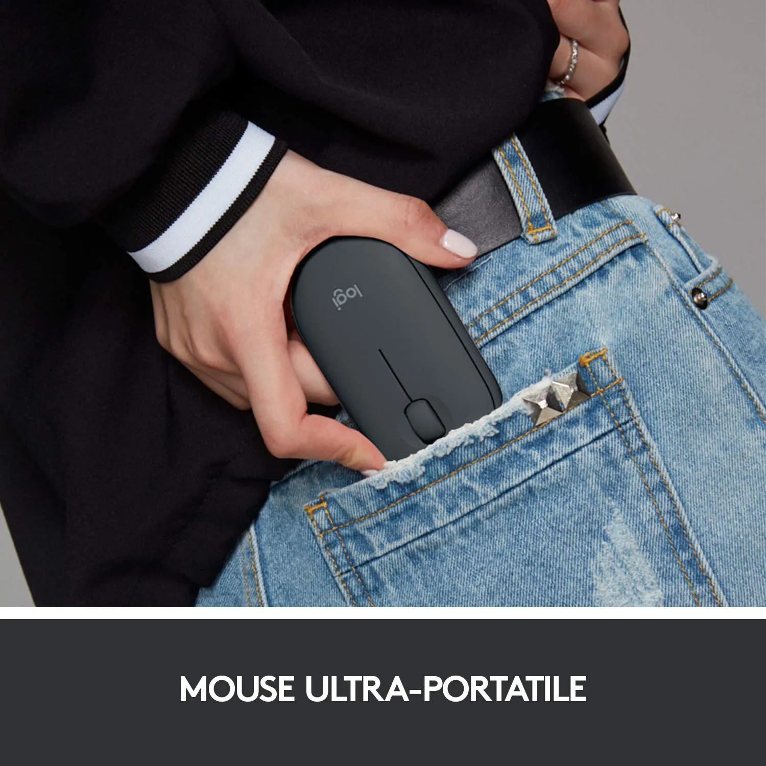 Logitech Pebble M350 mouse wireless grafite silenzioso