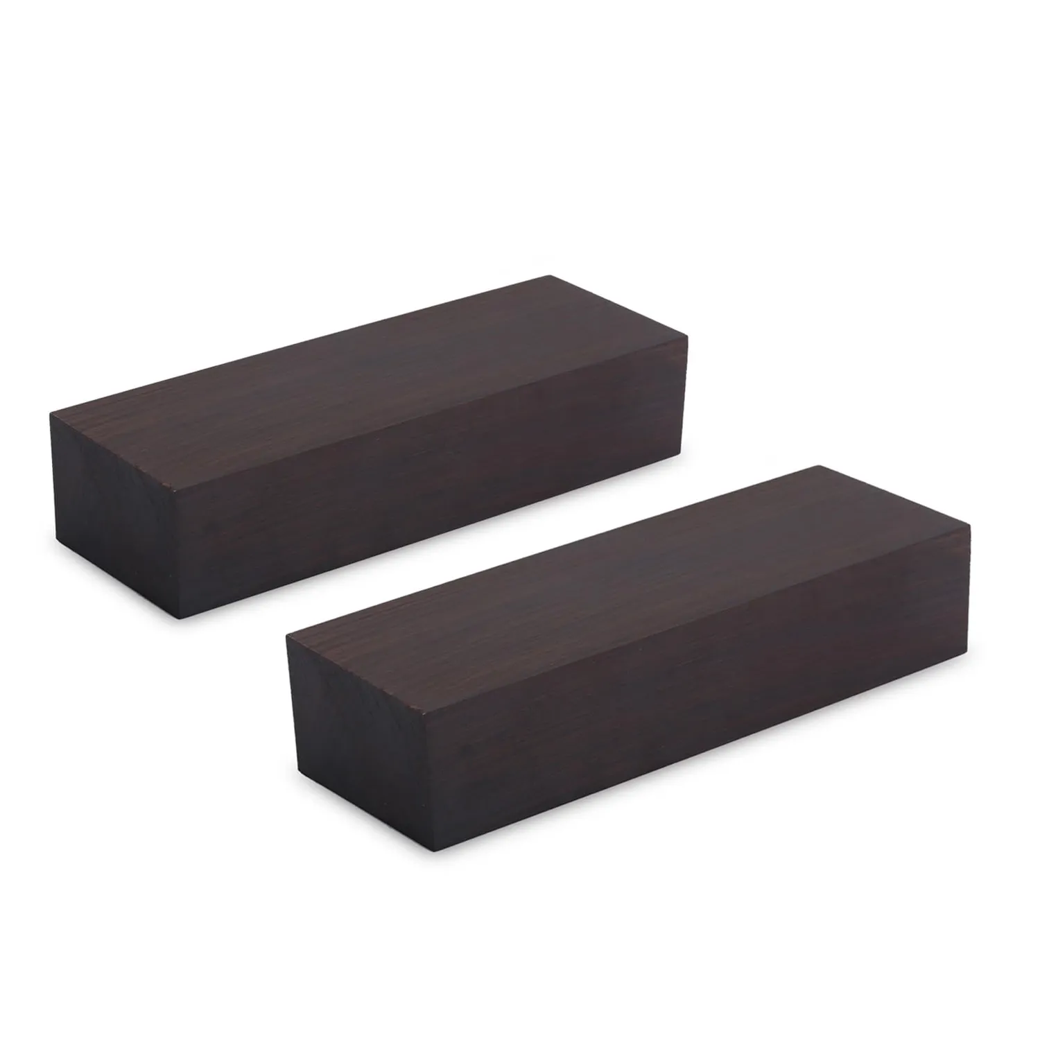 Zunate Blocco Legno Ebano 12x4x2,5cm Intaglio 2 Pezzi