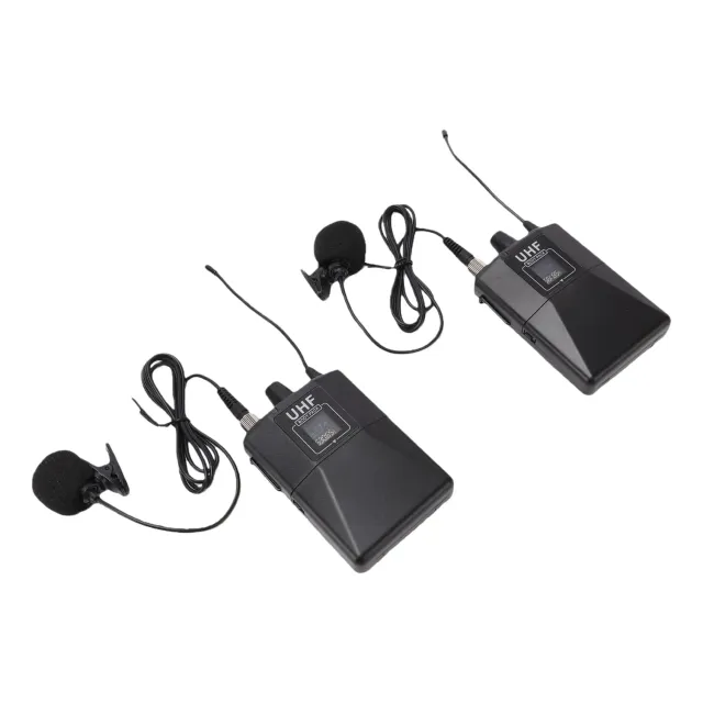Zunate Microfono Lavalier Wireless Doppio 50m Clip