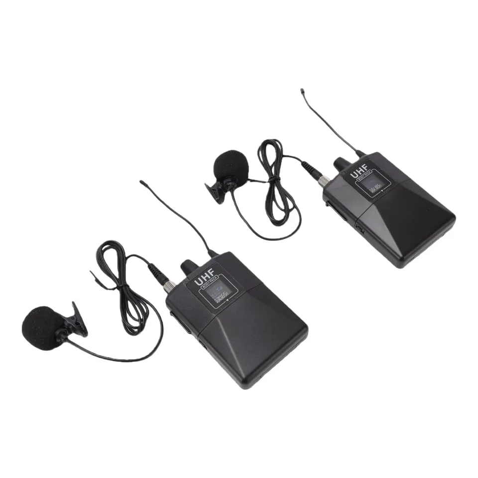 Zunate Microfono Lavalier Wireless Doppio 50m Clip