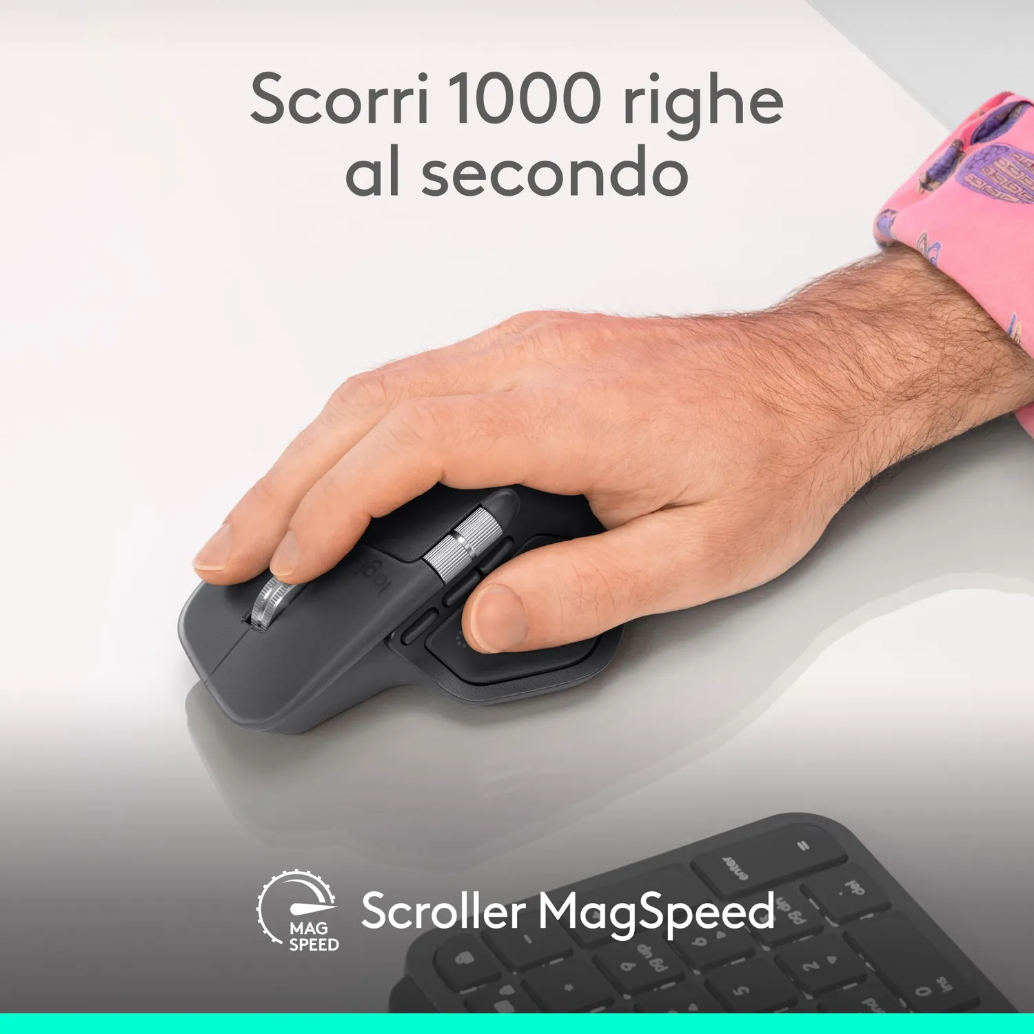 Logitech MX Master 4 mouse wireless ergonomico aptico