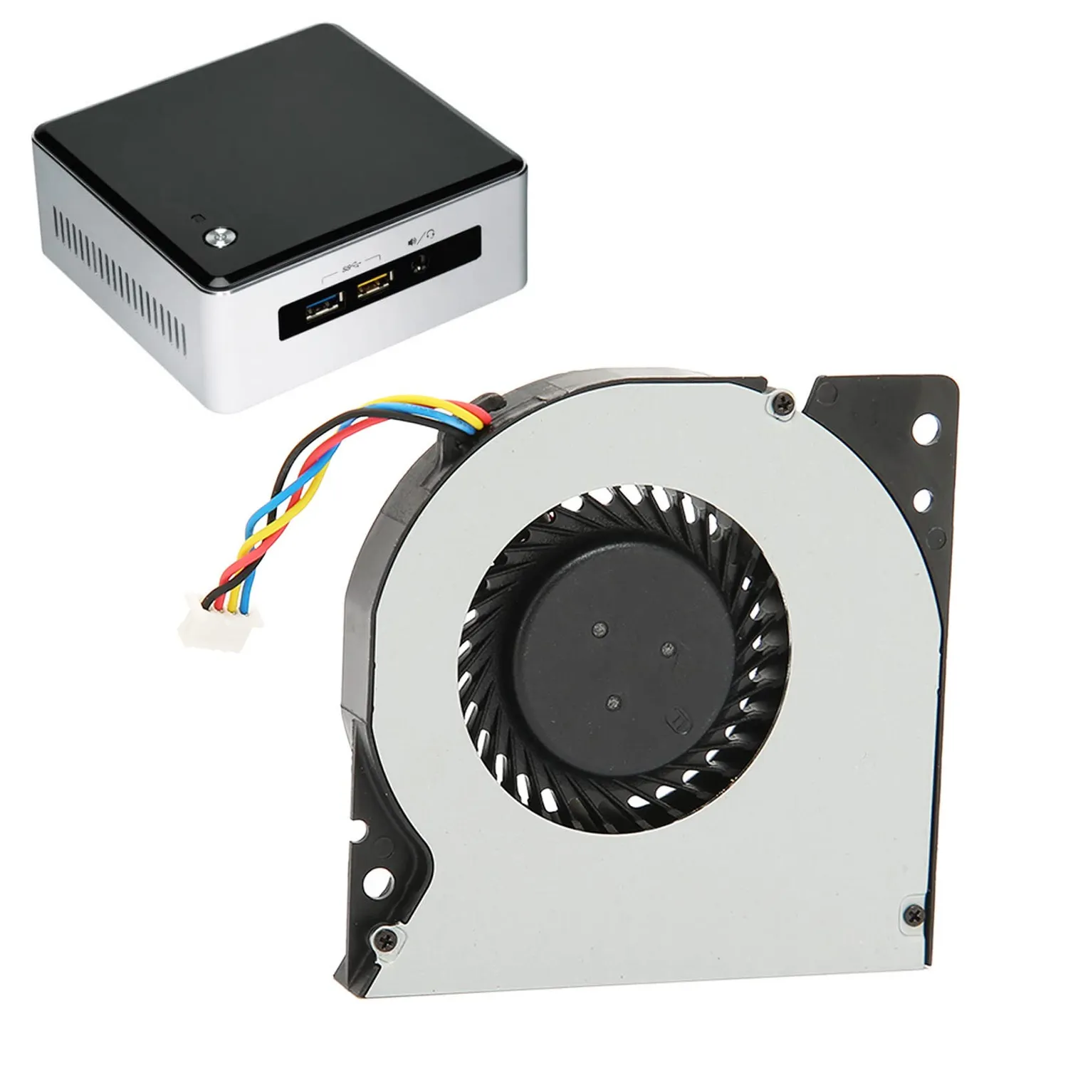 Zunate Ventola CPU 4Pin Raffreddamento per NUC 5 Mini