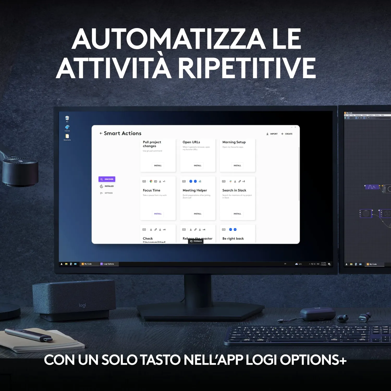 Logitech MX Keys S + MX Master 3S kit tastiera mouse grigio ITA