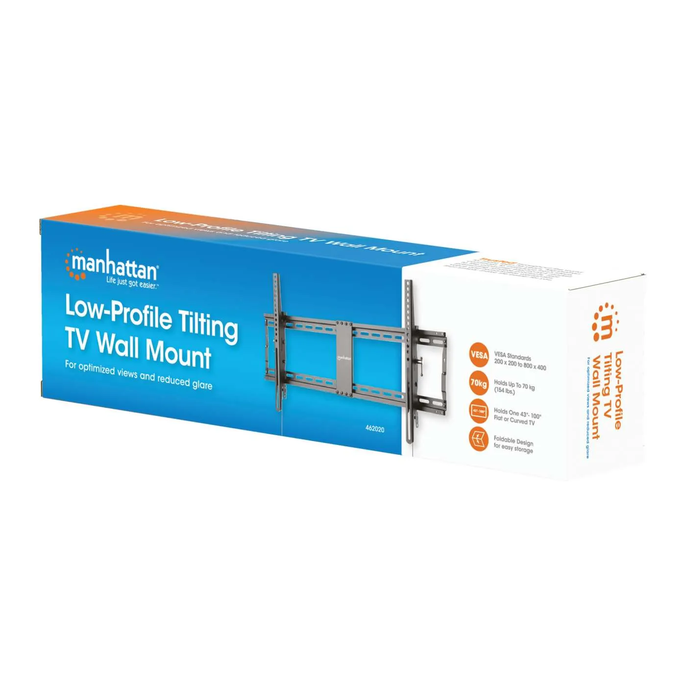 Manhattan Staffa TV da Parete Inclinabile 43"-100" 70kg