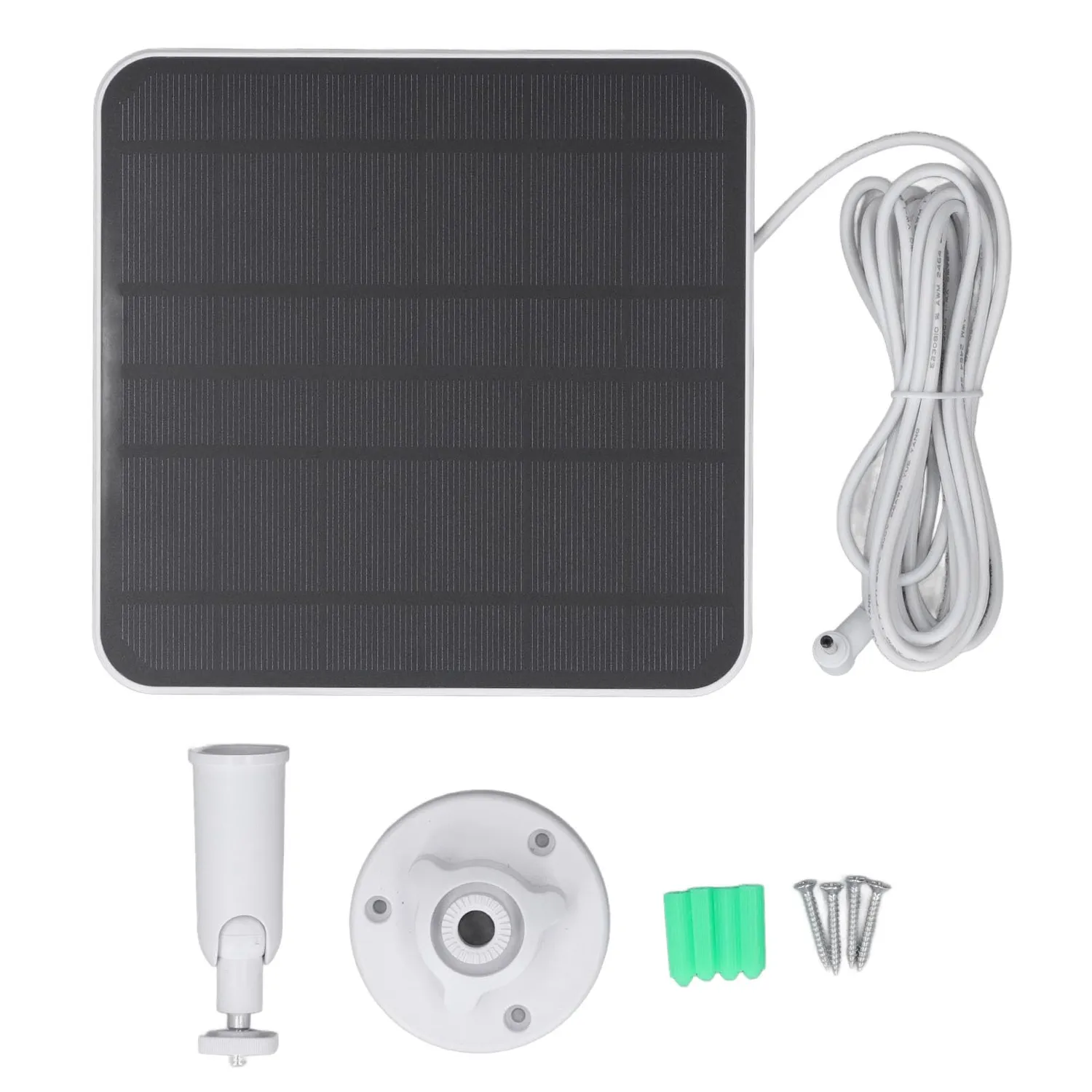 Zunate Pannello Solare 12W 6V Telecamera Ring Bianco IP65