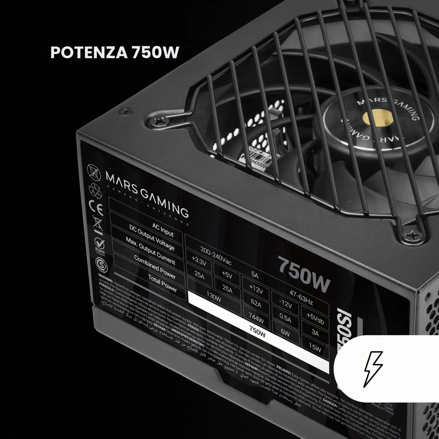 Mars Gaming MPB750SI alimentatore 750W Bronze nero