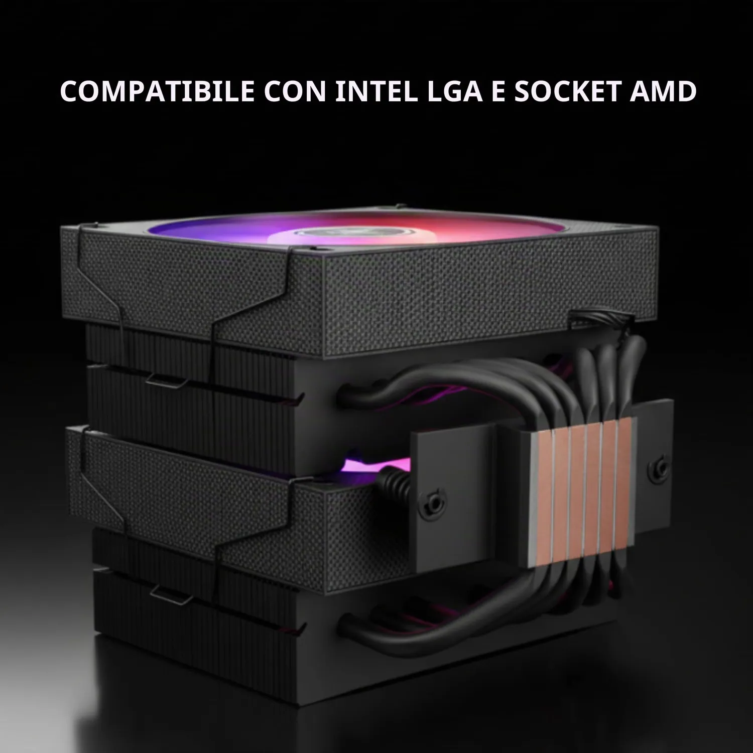 Mars Gaming MCPU-X26 dissipatore ad aria nero dual tower 350W