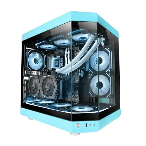 Mars Gaming MC-3T case ATX vetro blu tripla finestra