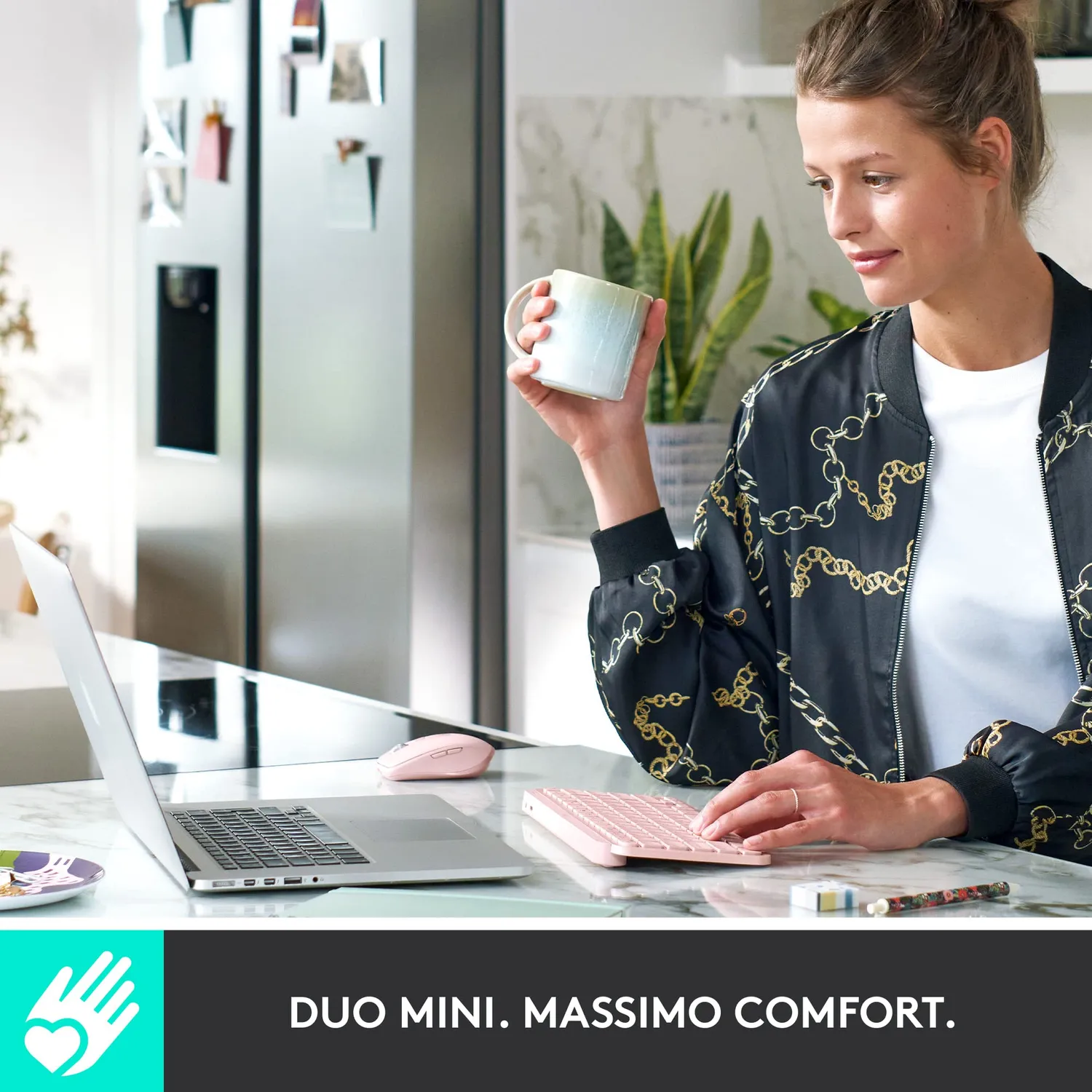 Logitech MX Keys Mini + Anywhere 3 combo rosa USB-C