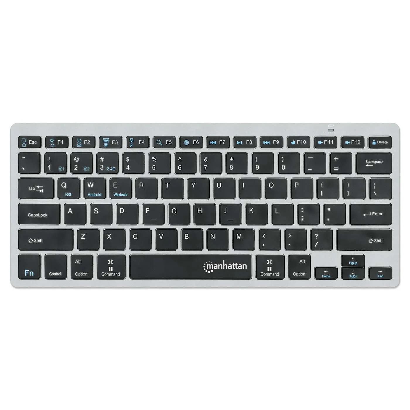Manhattan Ultra Slim Tastiera Wireless Nera Dual-Mode
