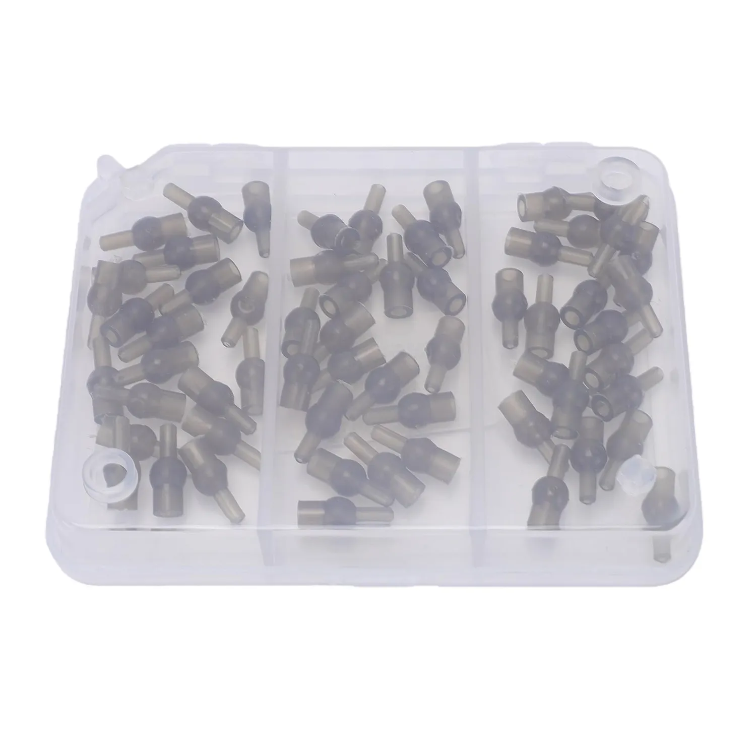 Zunate 60 pezzi gommini nodi pesca sleeves gomma