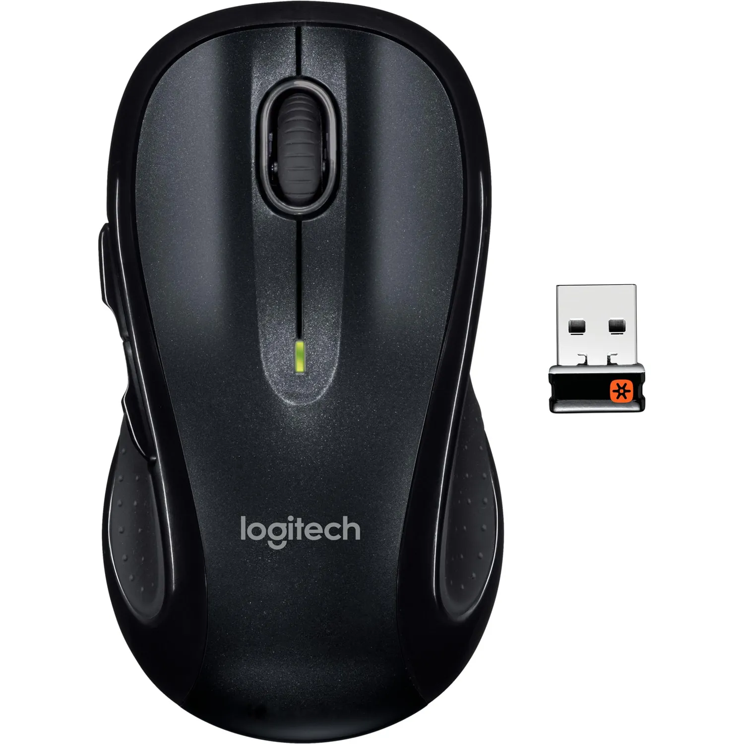 Logitech M510 mouse wireless laser ergonomico grigio