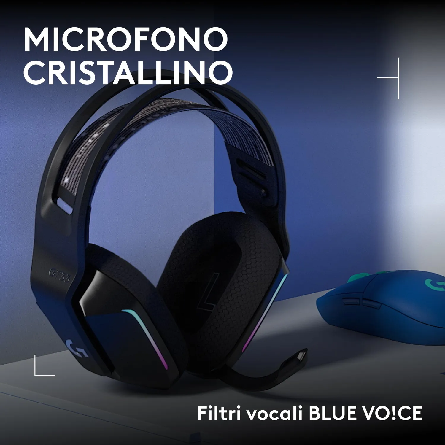 Logitech G G733 cuffie gaming wireless nere