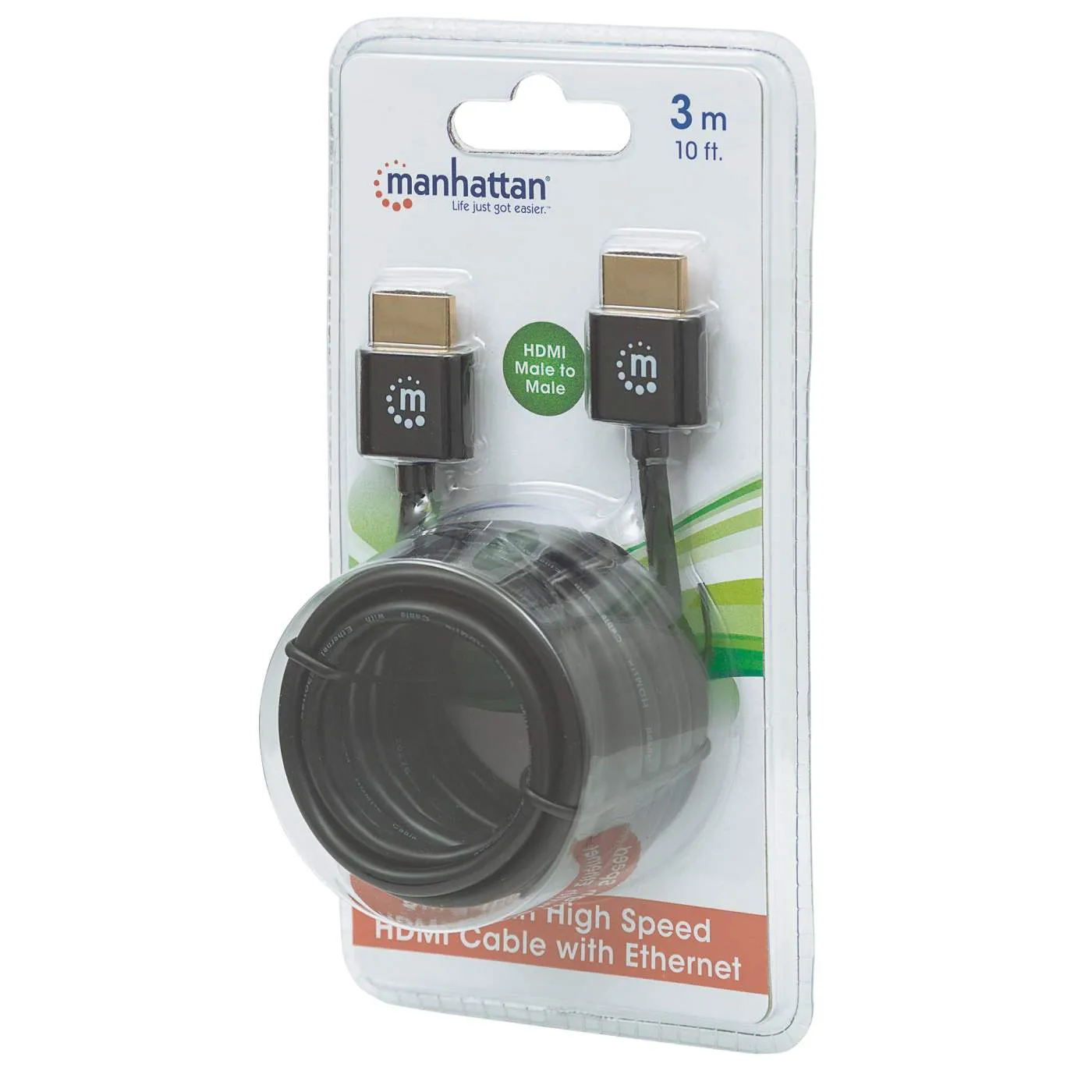 Manhattan Ultra Slim cavo HDMI 3 m 4K@60Hz