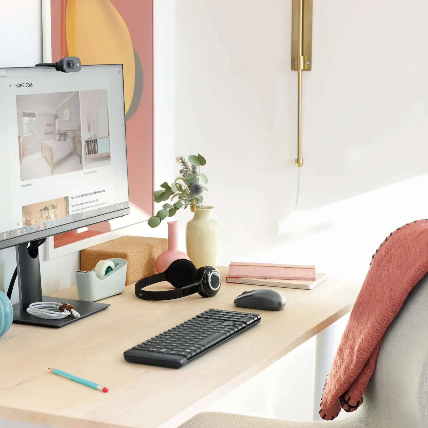 Logitech MK220 kit tastiera e mouse wireless compatti