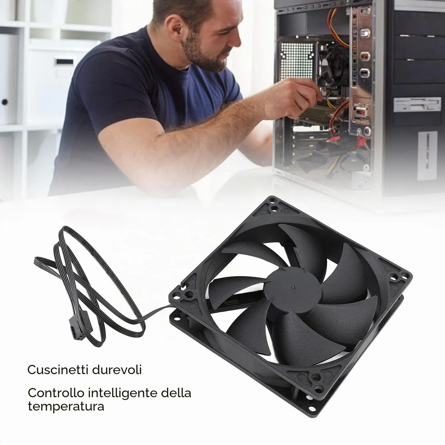 Zunate Ventola Case PC PWM 100x25mm 4Pin 1800 RPM