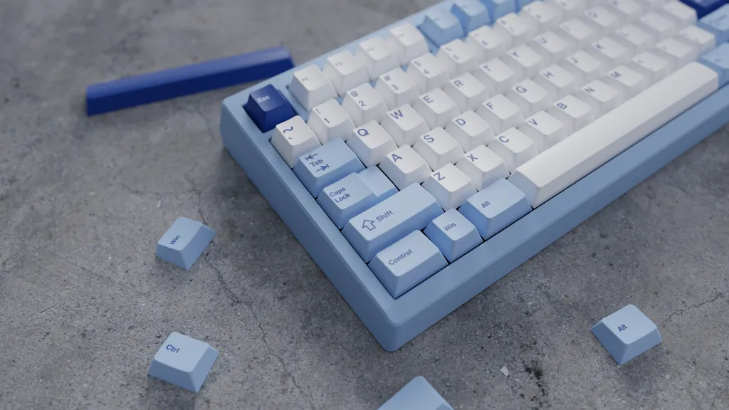 Wuque Studio WS Blue Oasis Keycaps Cherry PBT 223 tasti
