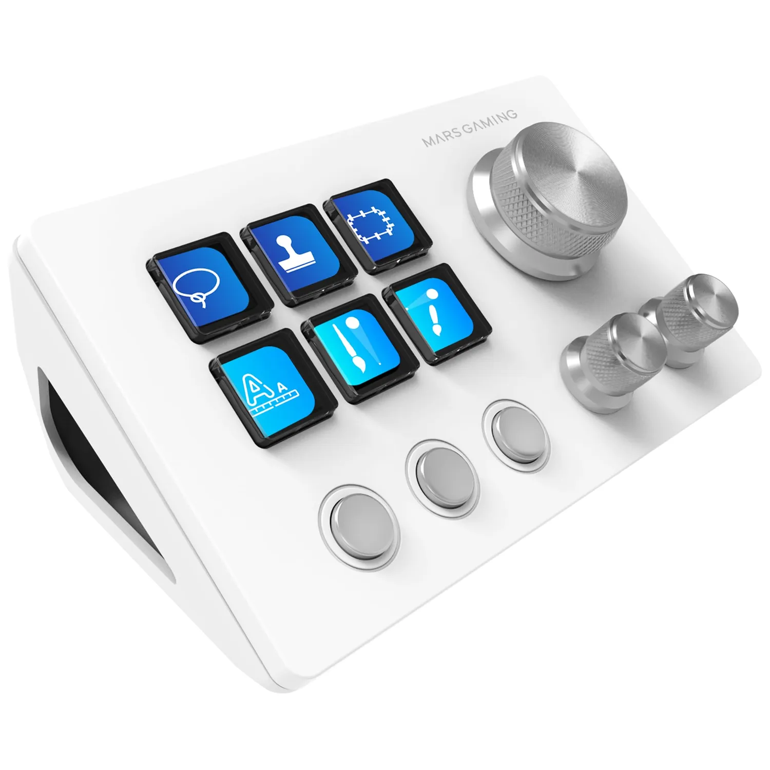 Mars Gaming MSD-TWO control deck bianco 6 tasti LCD